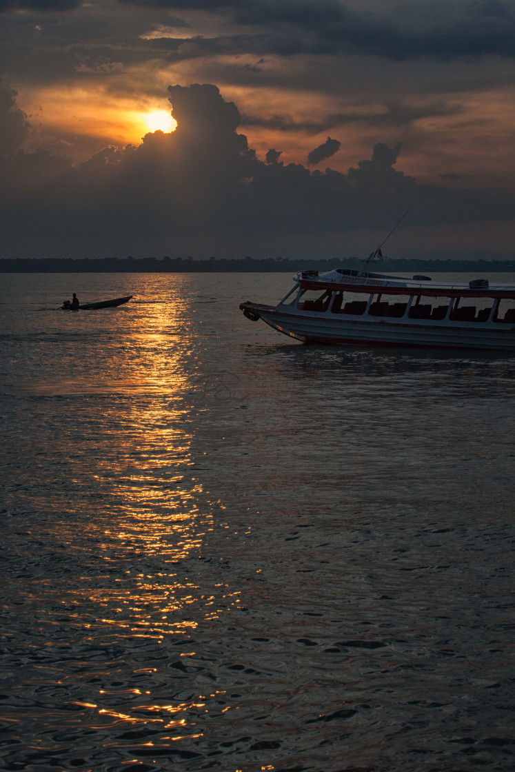 "Amazon Sunset" stock image