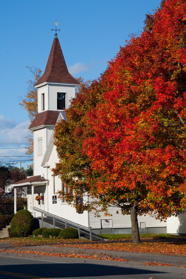 "New Hampshire Crossroads II" stock image