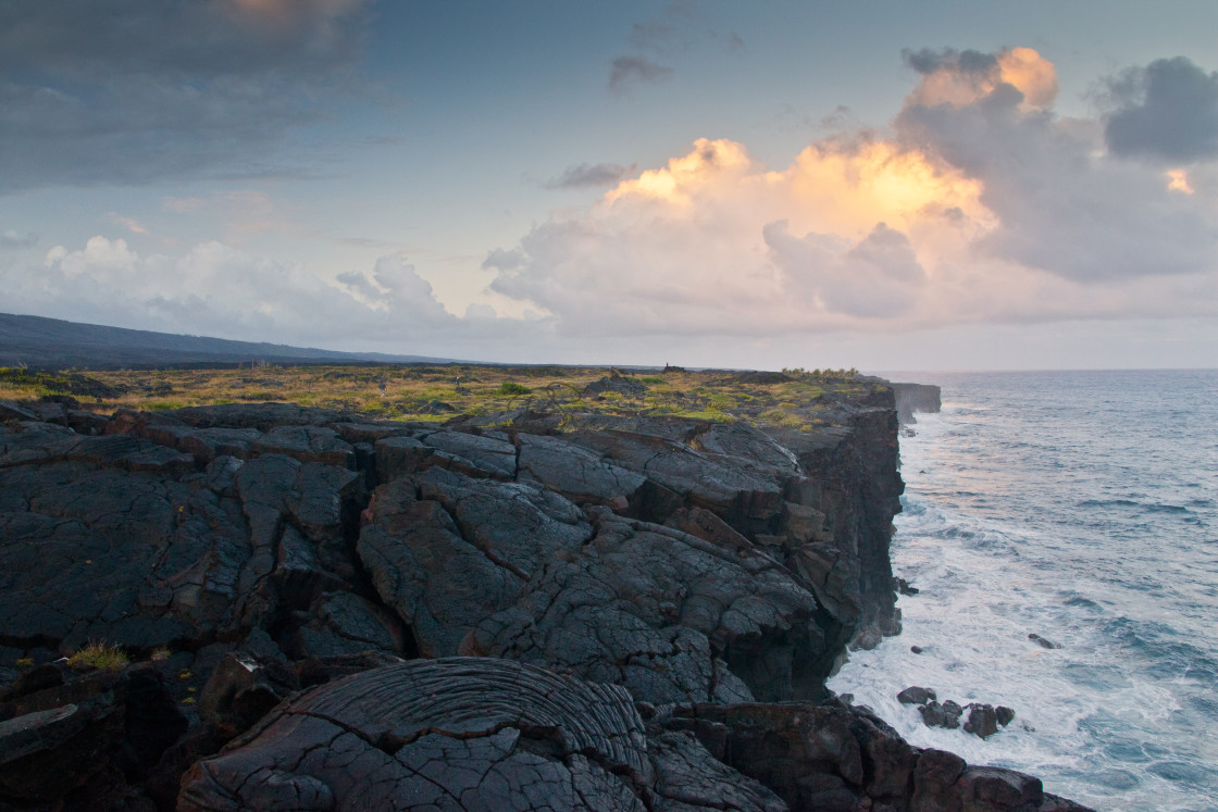 "Big Island Lava Cliffs" stock image