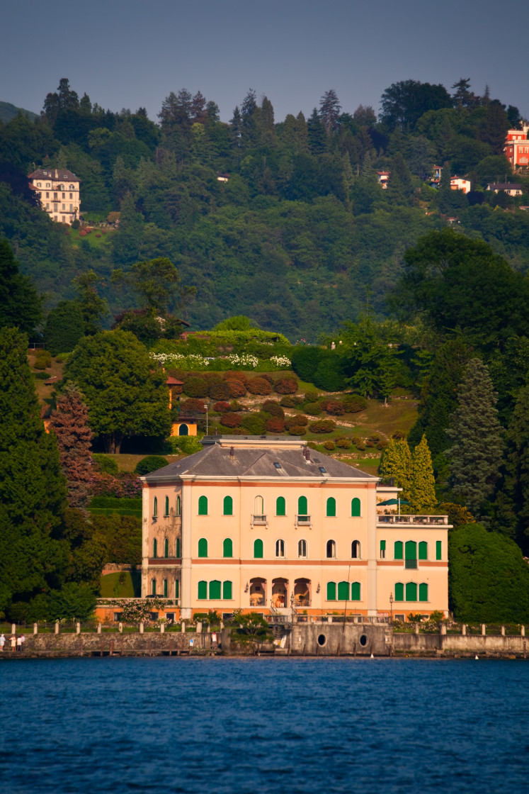 "Lago d'Orta Villas and Gardens" stock image