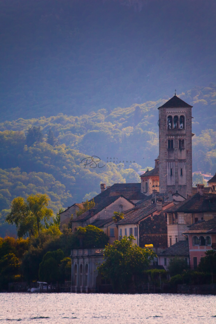 "Isola di San Giulio Backdrop" stock image