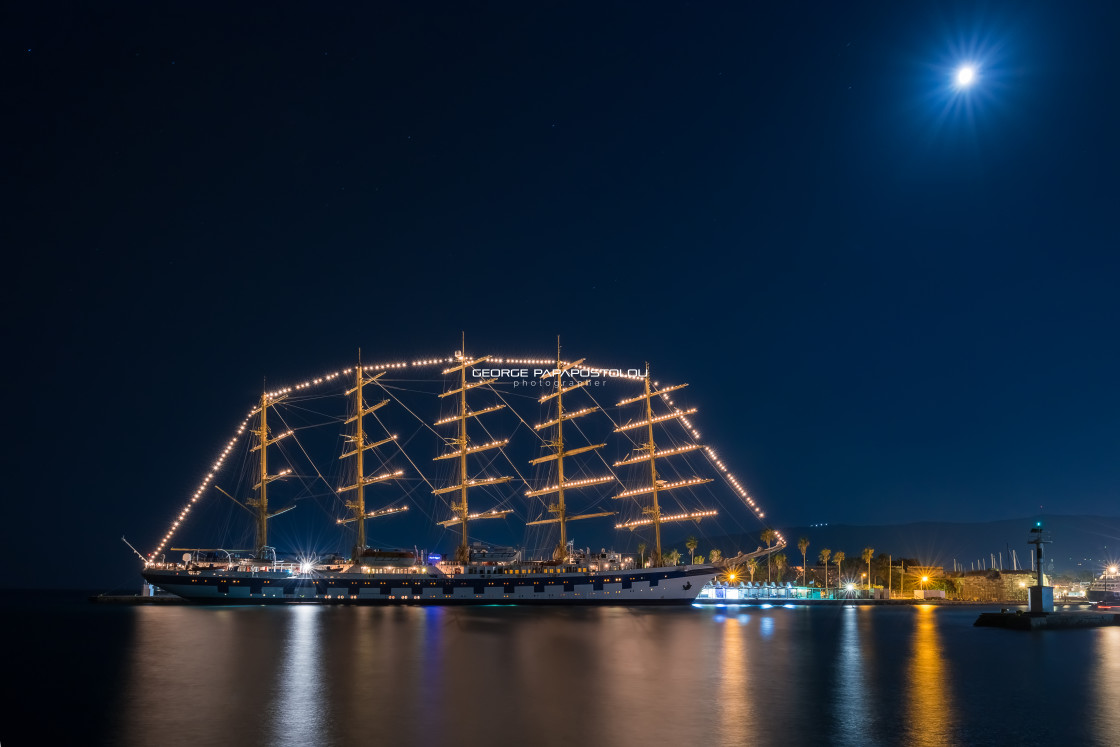 "Royal Clipper in Kos island Greece" stock image