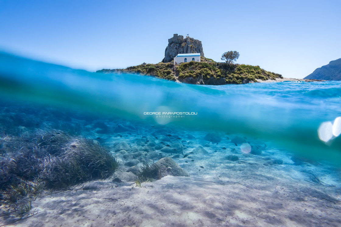 "Kastri islet and underwater view" stock image