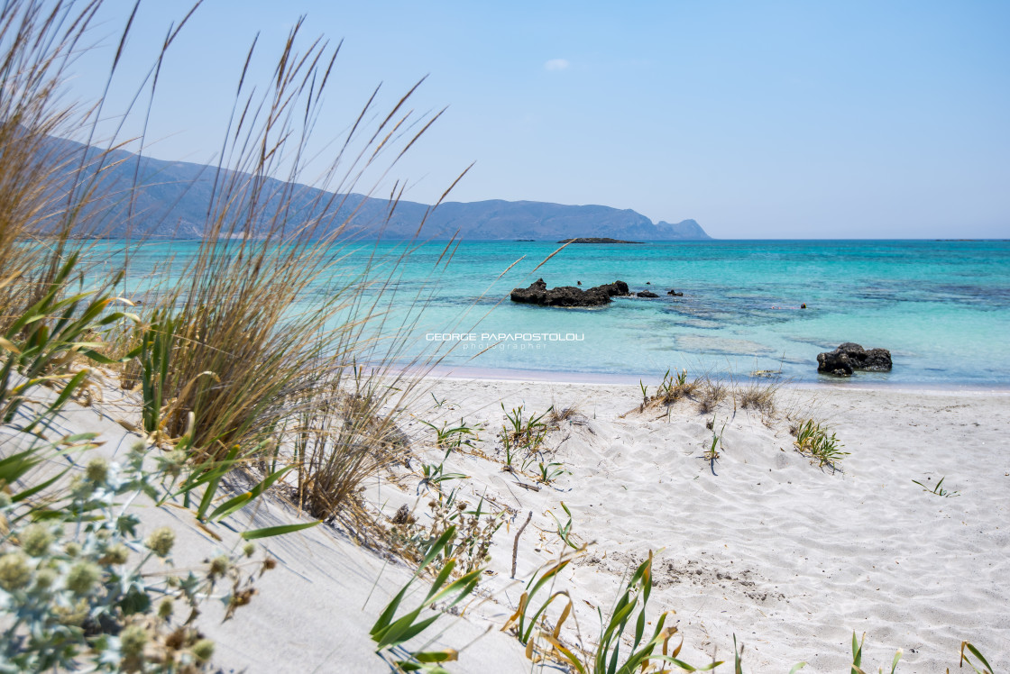 "Elafonisi beach Chania Crete" stock image