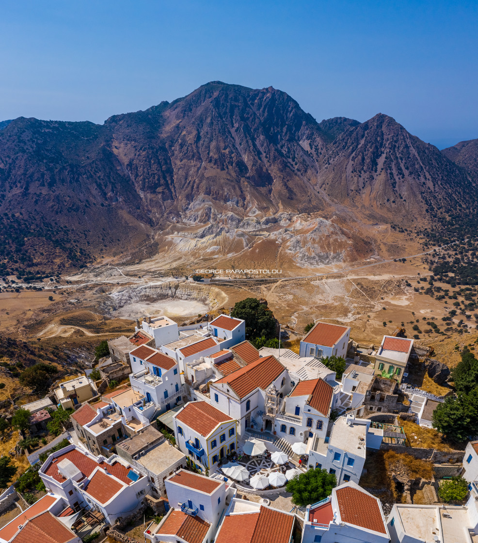 "Nikia village at Nisyros island Greece" stock image