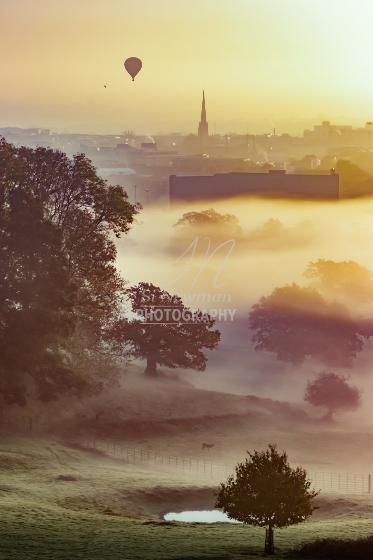 "Bristol Through the Mist" stock image