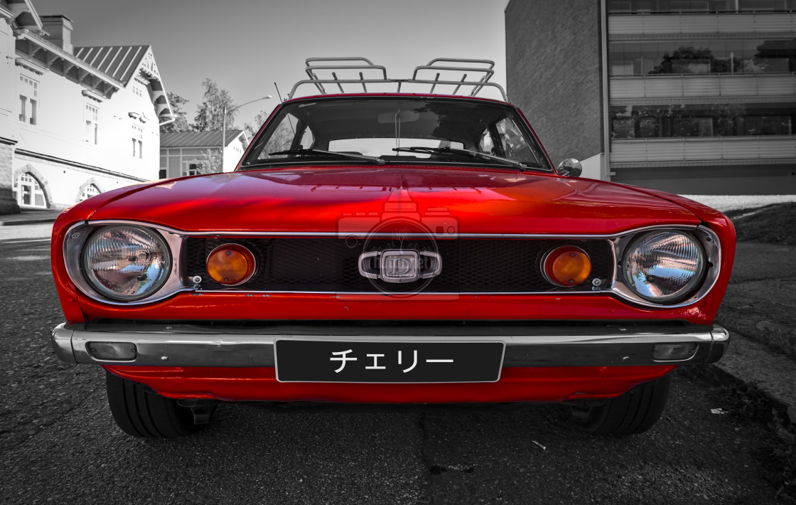 "Datsun Cherry" by Lari Huttunen - £10.00 "Datsun Cherry" stock image