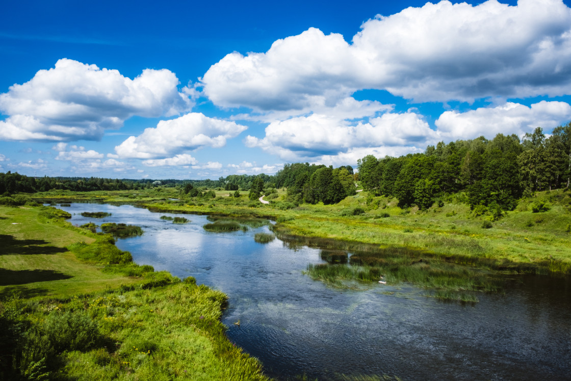 "Venta river in a summer day" stock image