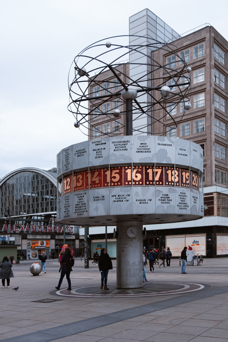 "The Alexander Platz Clock" stock image