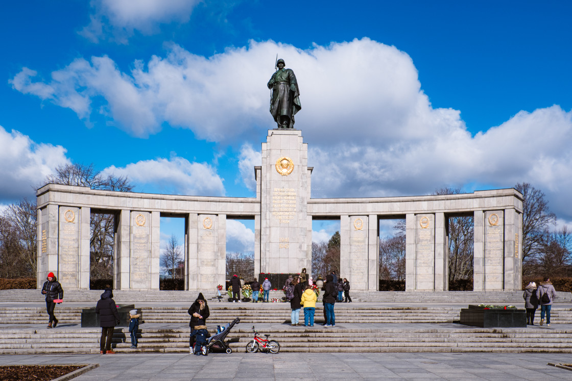 "Soviet War Memorial in Berlin's Tiergarten" stock image