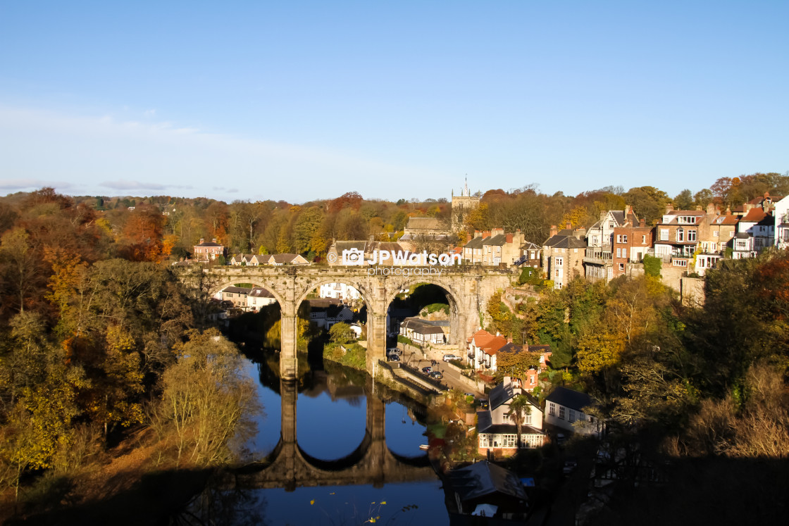 "Knaresborough Viaduct in the Sunshine" stock image