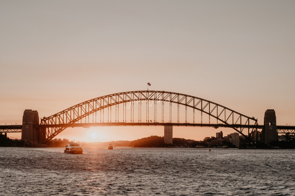 "The harbour's bridge" stock image