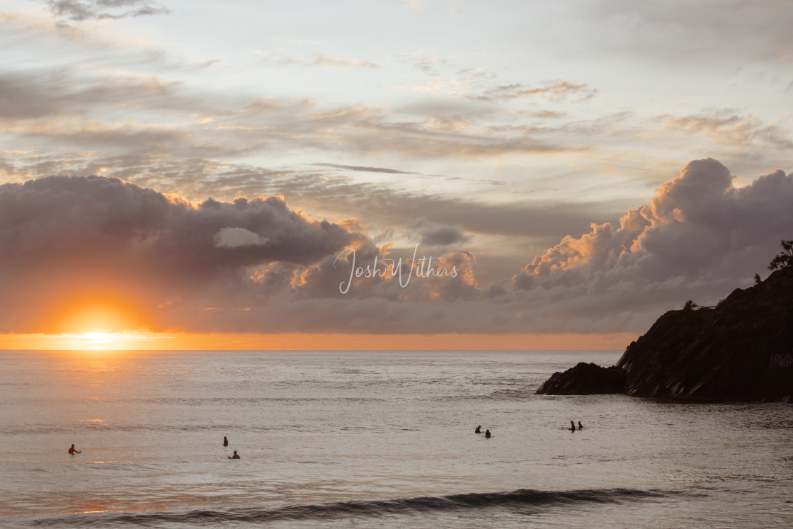 "First light for a surf" stock image