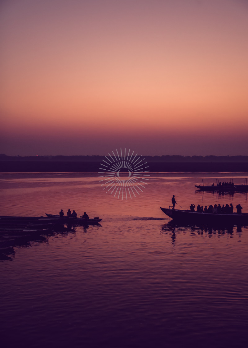 "Sunrise in Varanasi" stock image