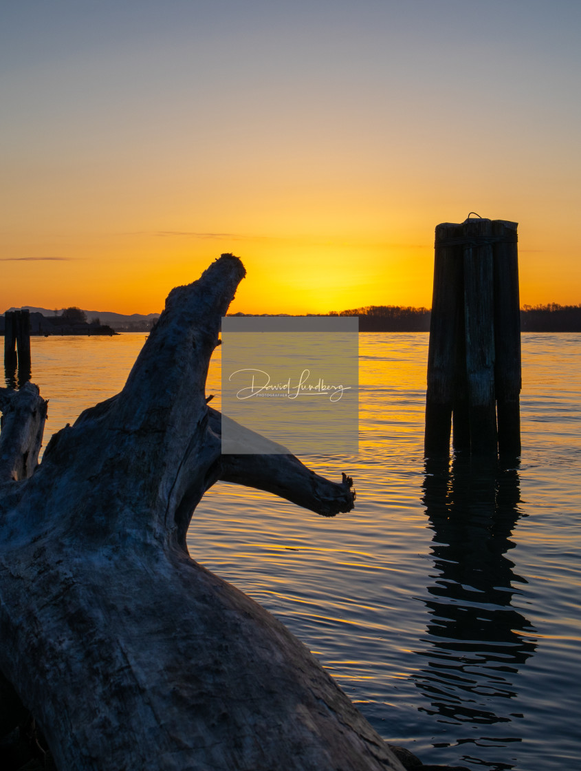 "Sunrise on the South Arm" stock image