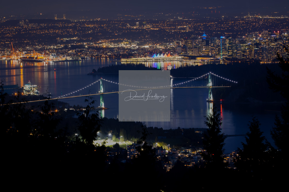 "Vancouver at Night" stock image