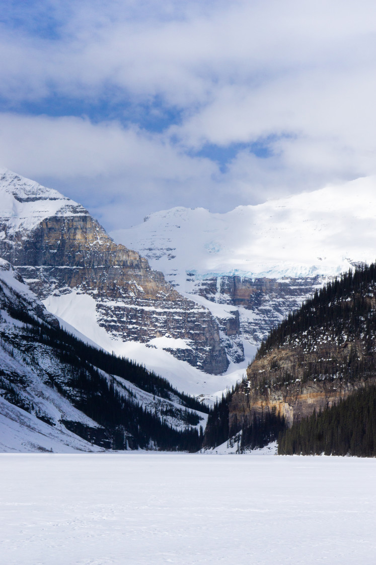 "The Glacial Carvings at Banff's Lake Louise" stock image