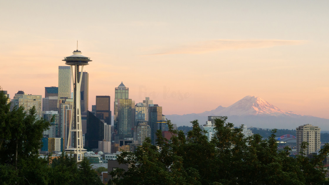 "The Needle and the Capped Mountain" stock image