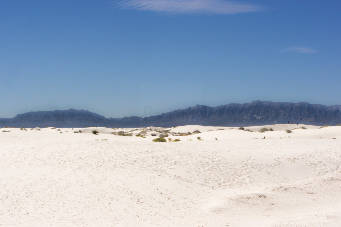 "The White Sands and the Mountain Ranges" stock image