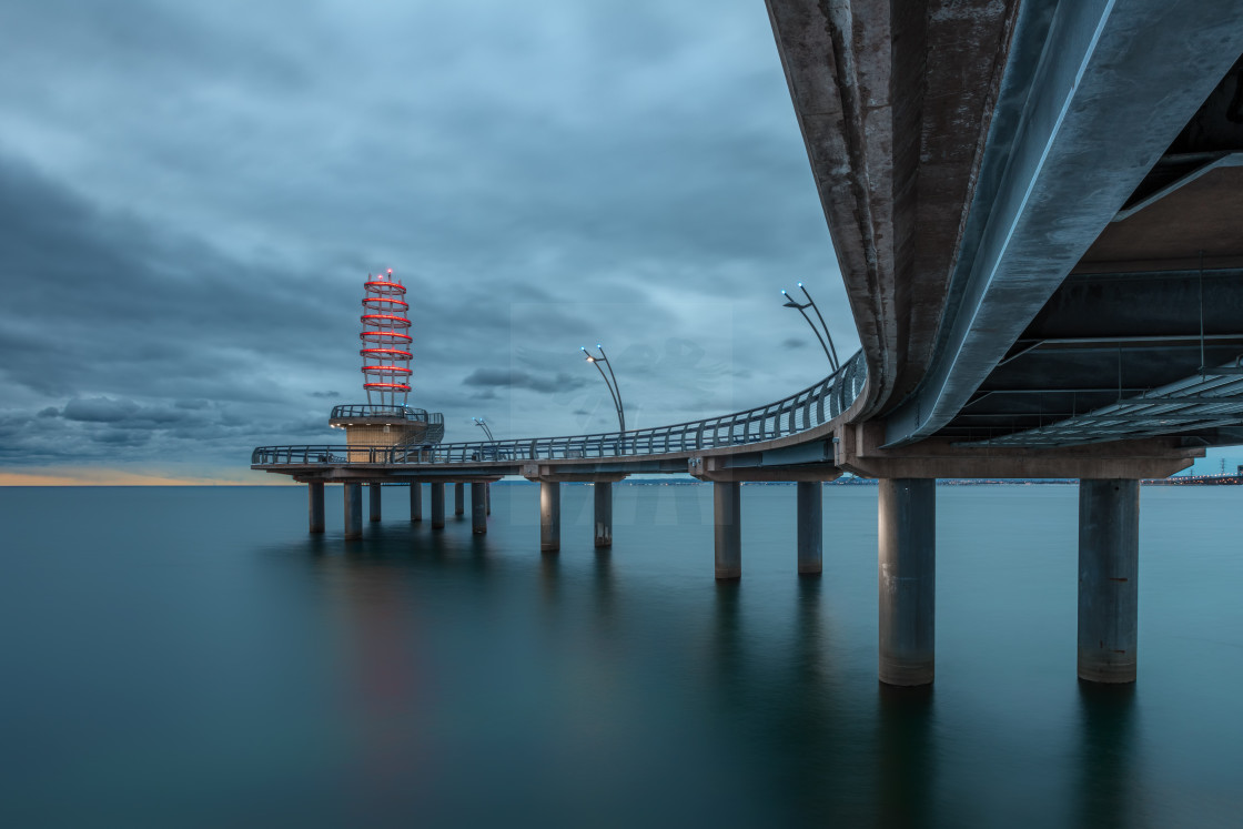 "Under the Brant Street Pier" stock image