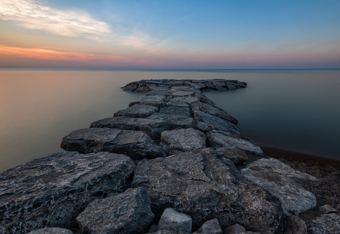 "Brights Grove Sunset" stock image