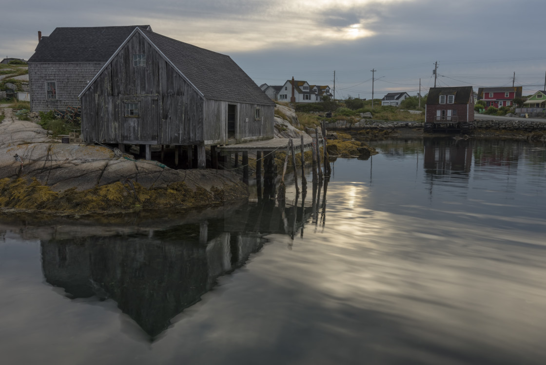 "Early Morning at Peggys Cove" by Brian Krouskie - £15.00 "Early Morning at Peggys Cove" stock image