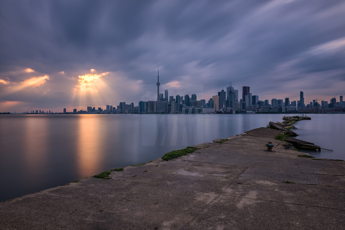 "Sunset over Toronto" stock image