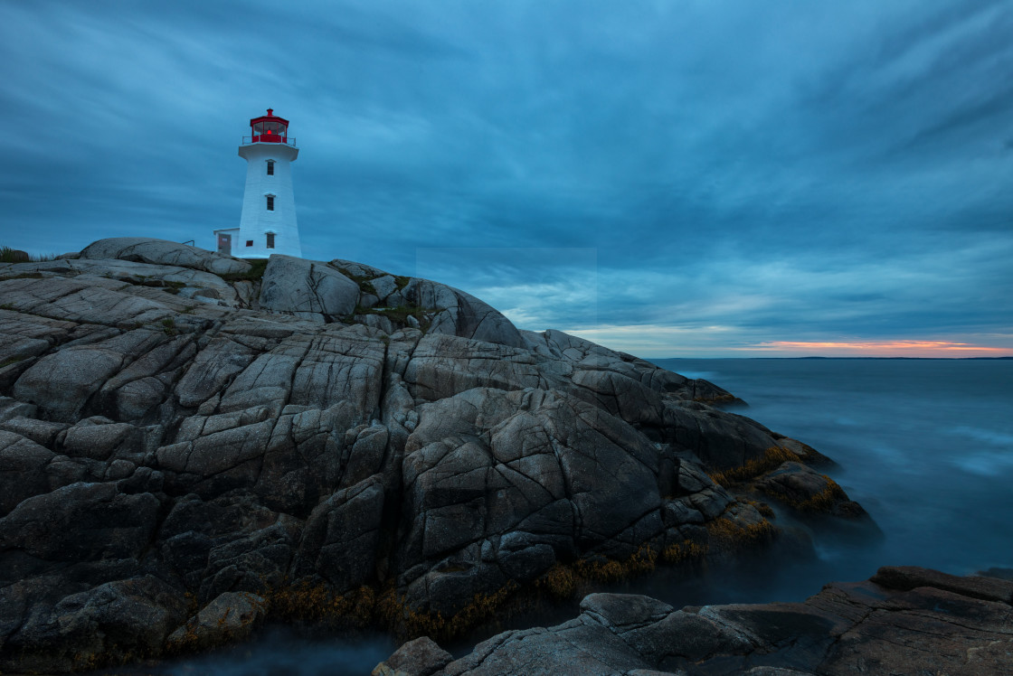 "Peggys Cove Sunset" stock image