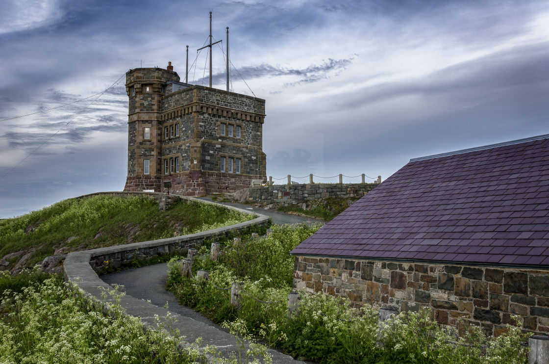 "Cabot Tower atop Signal Hill, St. John's Newfoundland Canada" stock image