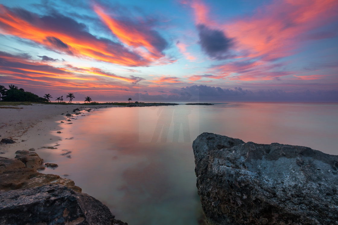 "Akumal Sunrise" by Brian Krouskie - $18.07 "Akumal Sunrise" stock image