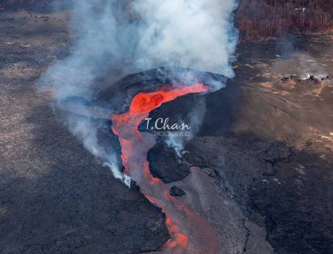 "Mt Kilauea Fissure 8" stock image