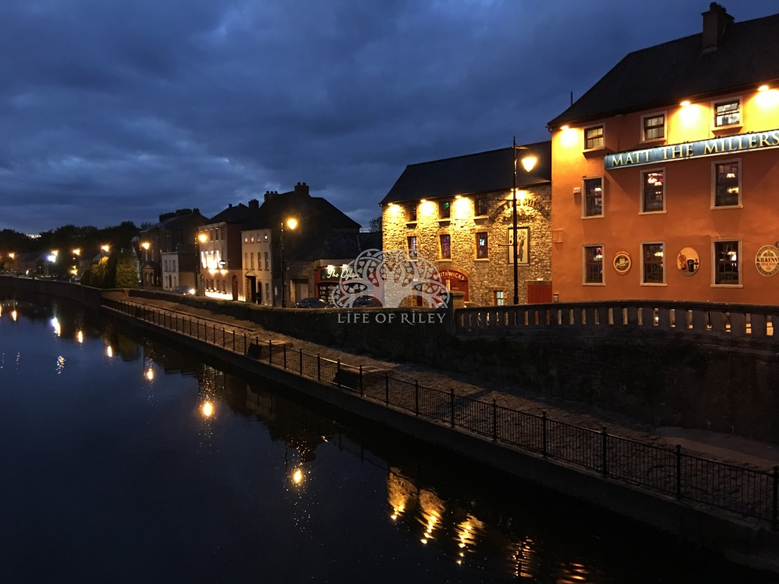 "River Nore at Night" stock image