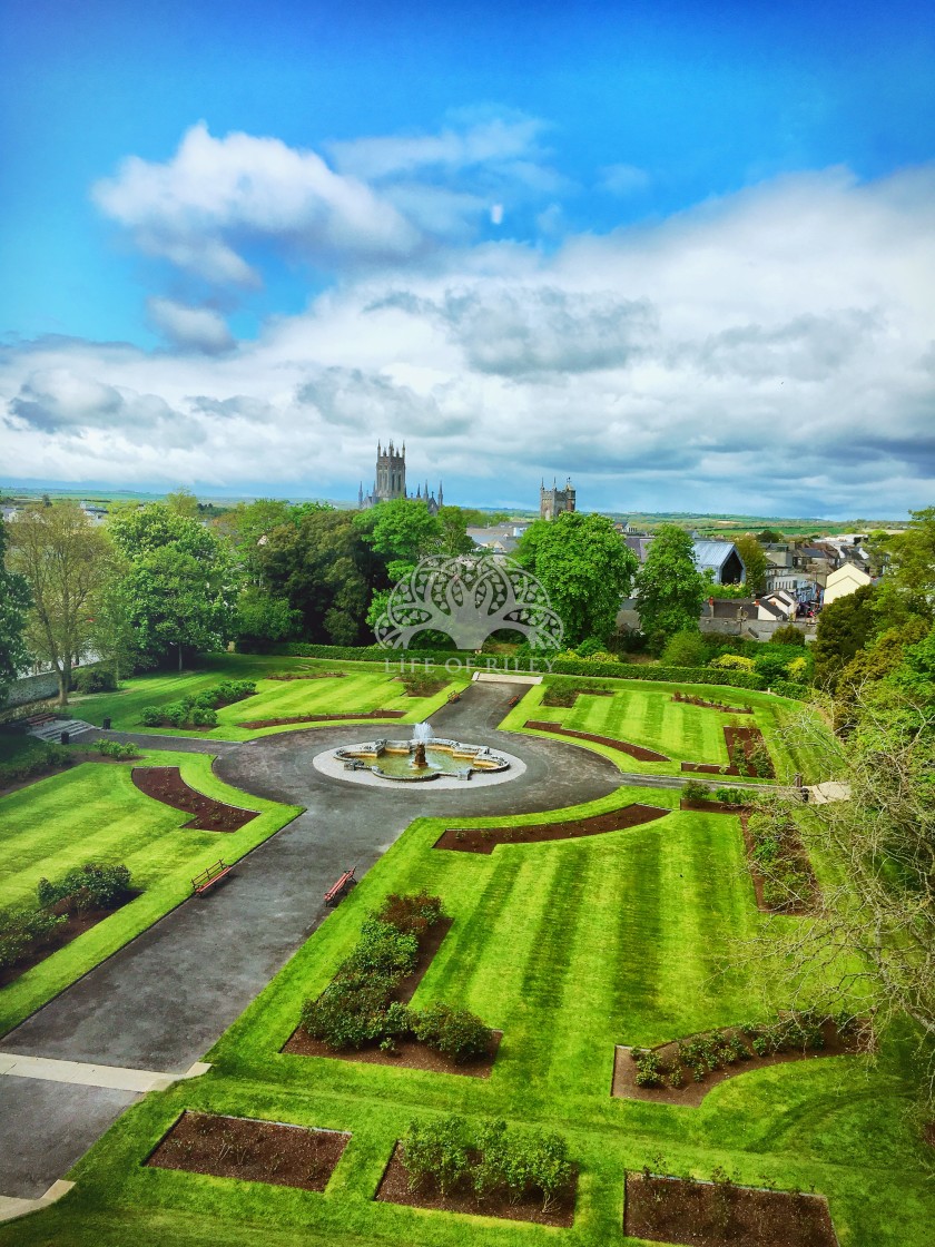 "Gardens at Kilkenny Castle" stock image