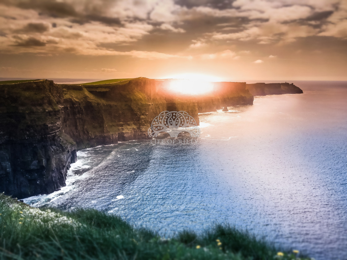 "Cliffs at Sunrise" stock image