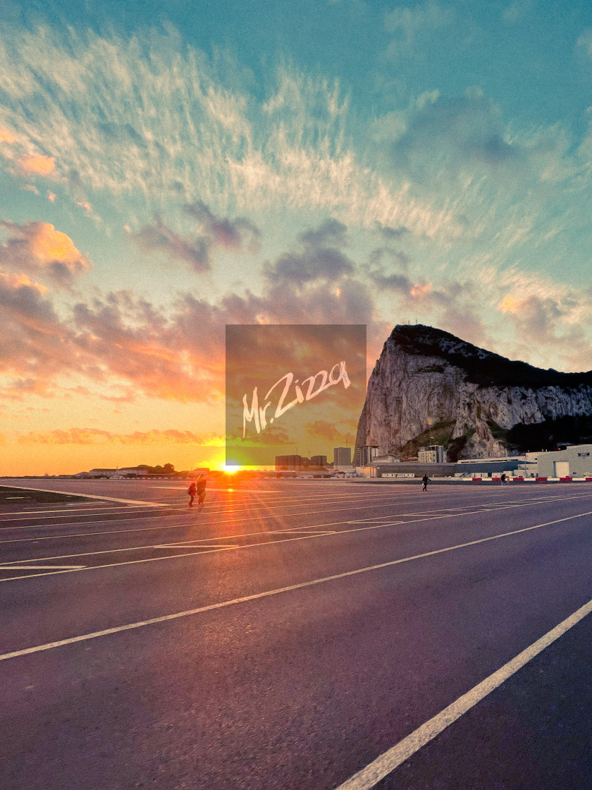 "Sunrise in Gibraltar" stock image