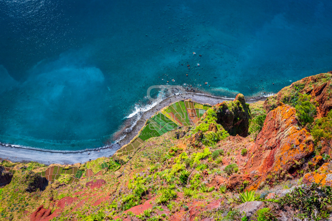 "Cabo Girão Viewpoint, Municipality of Câmara de Lobos, Madeira Island, Portugal." stock image