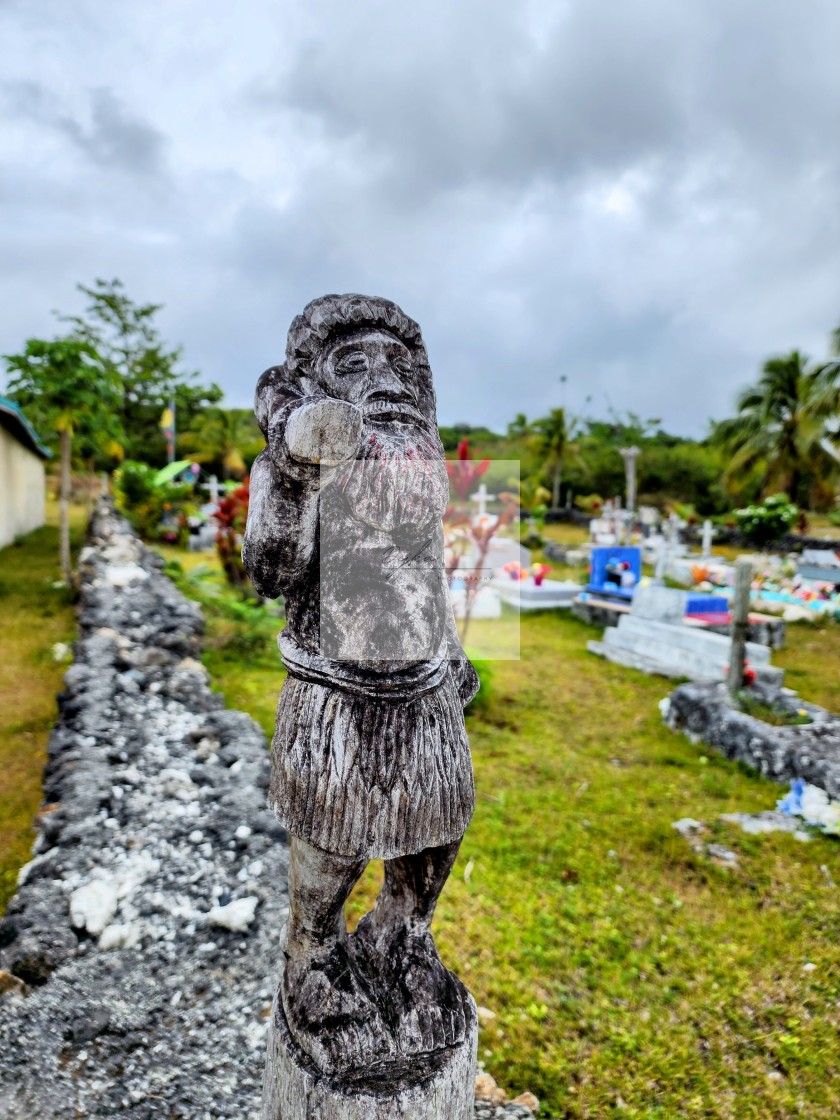 "Stone sculpture at cemetery" stock image