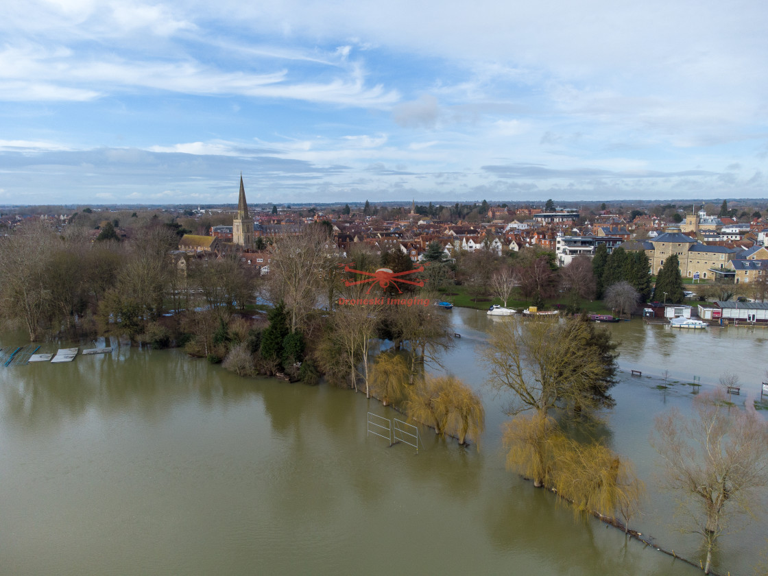 "Flooded Abingdon on Thames" stock image