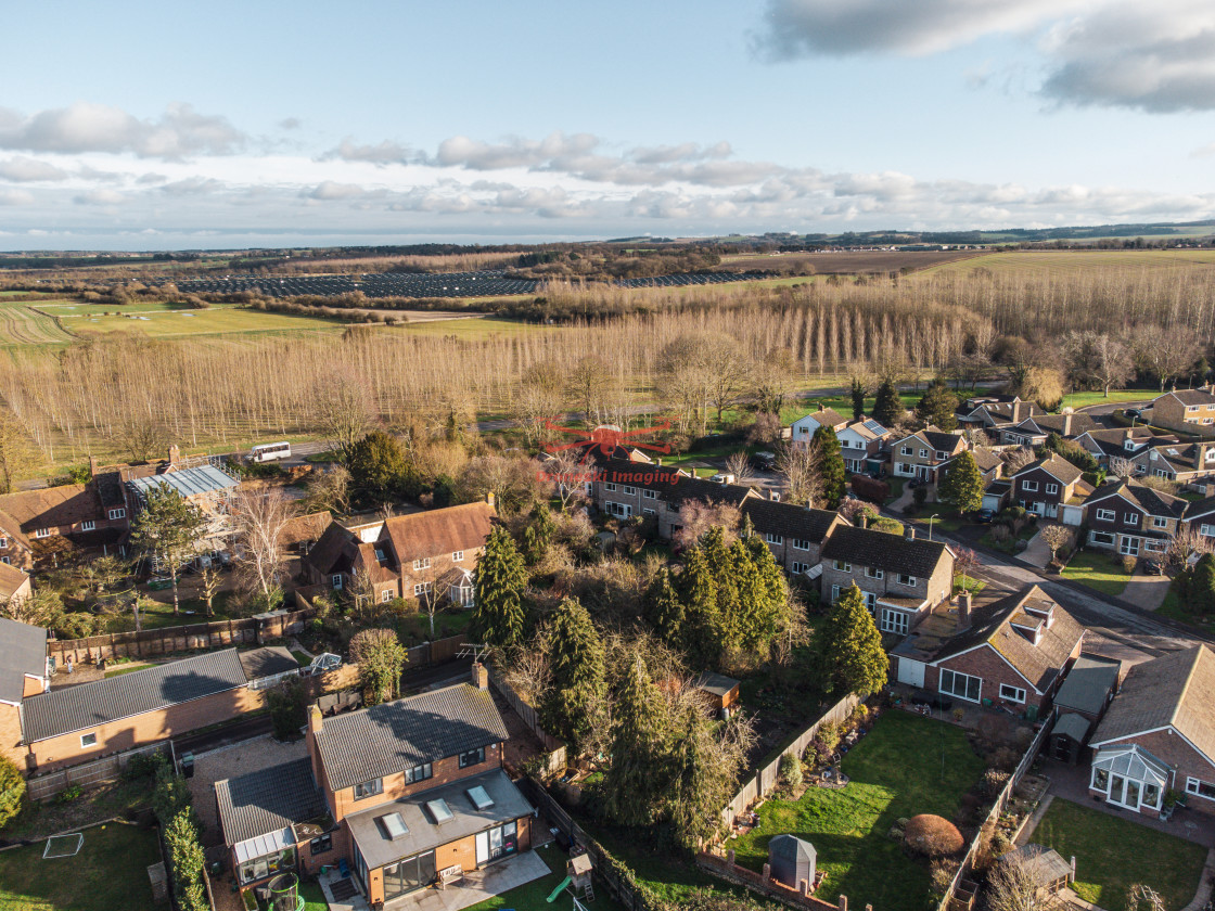 "Aerial shots of Grove, February 2021" stock image