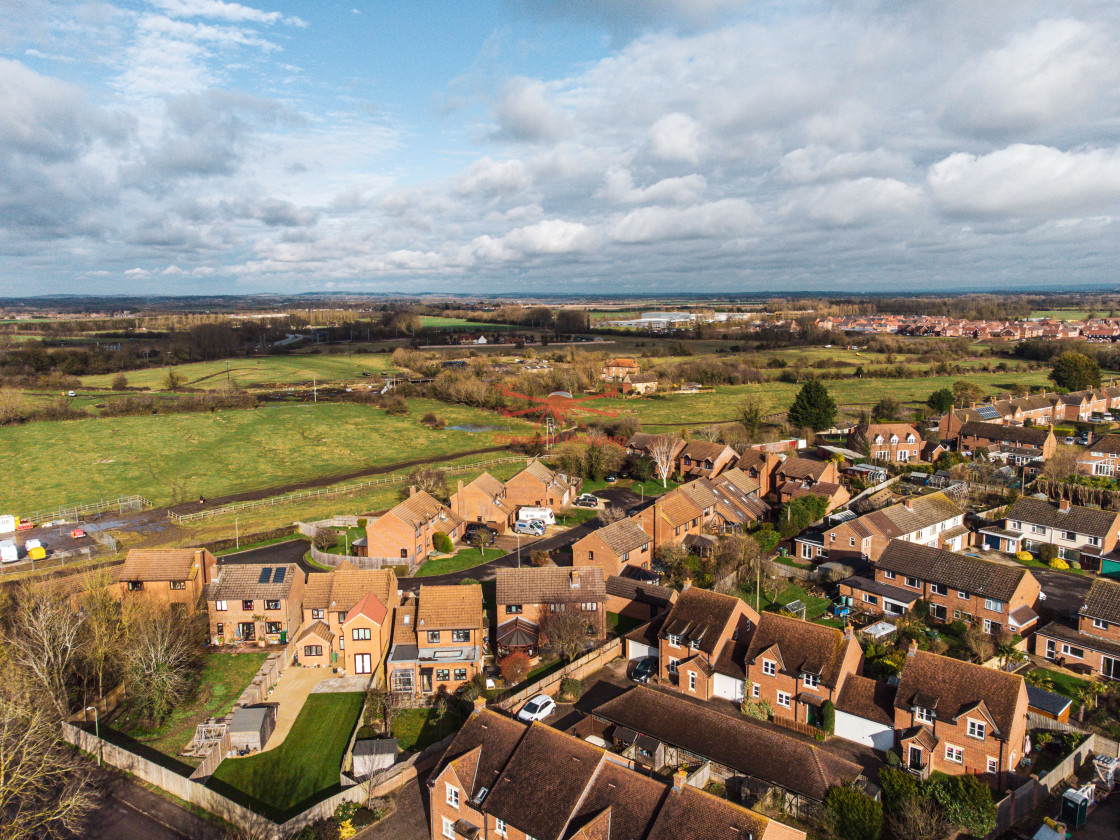 "Aerial shots of Grove, February 2021" stock image