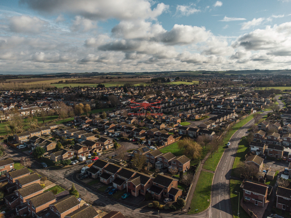 "Aerial shots of Grove, February 2021" stock image