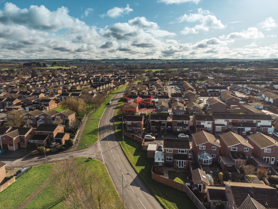 "Aerial shots of Grove, February 2021" stock image