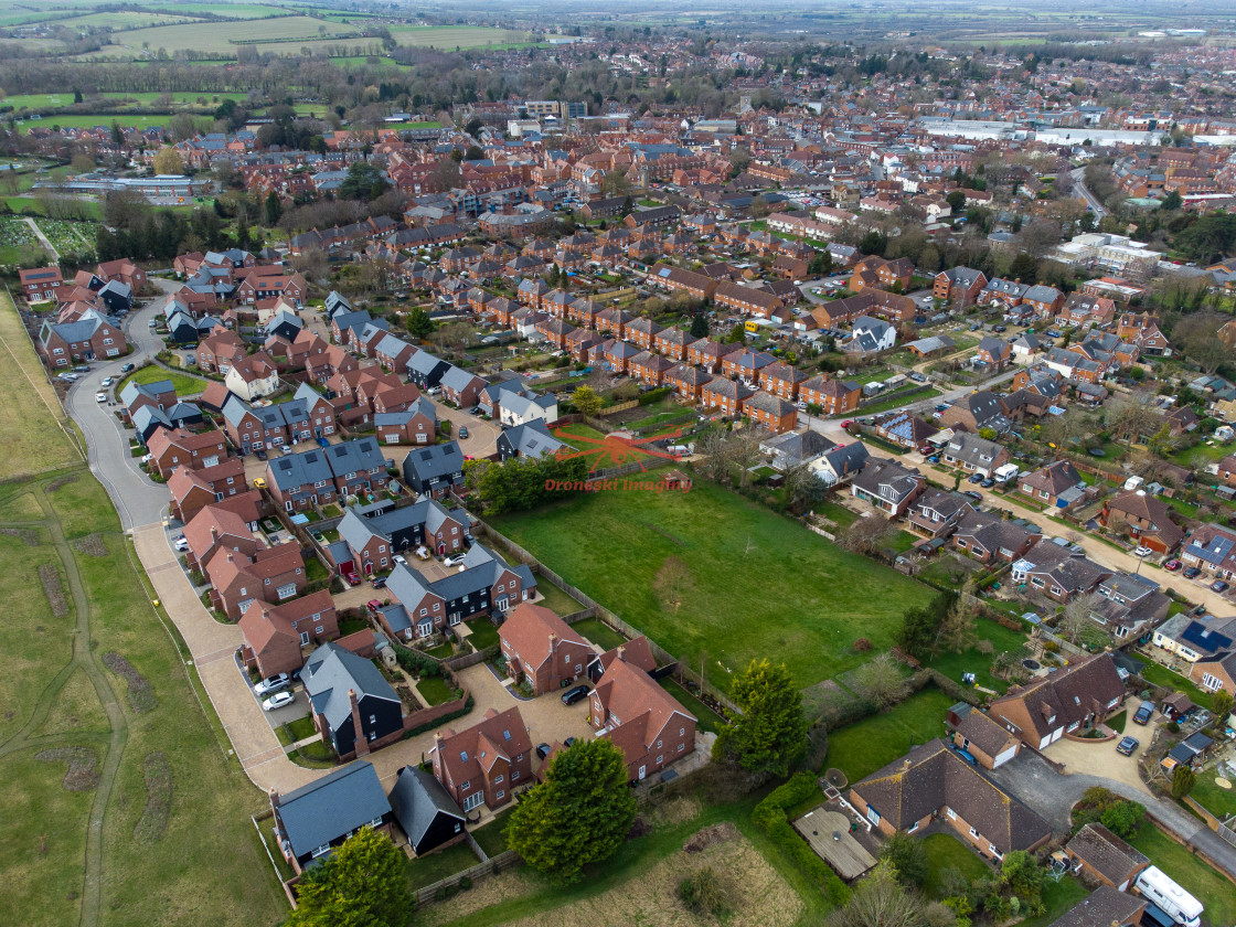 "Aerial shots of Wantage, Oxfordshire. 2021" stock image