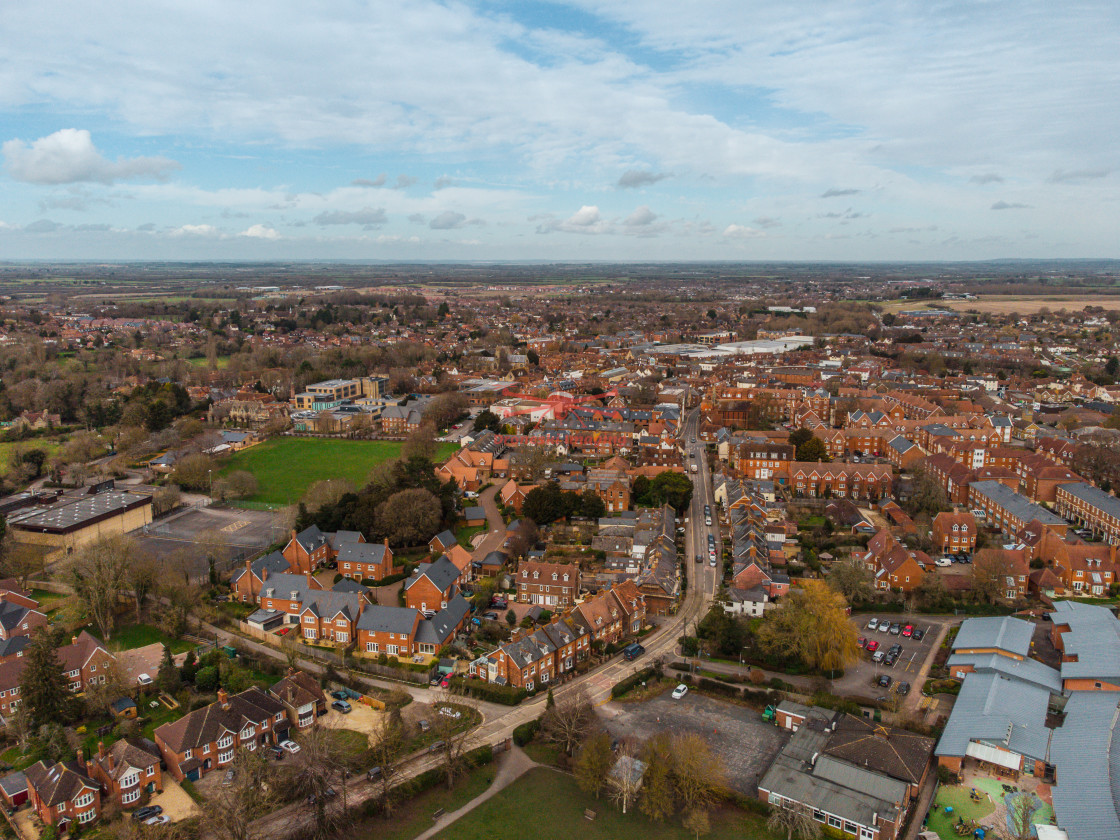 "Aerial shots of Wantage, Oxfordshire. 2021" stock image