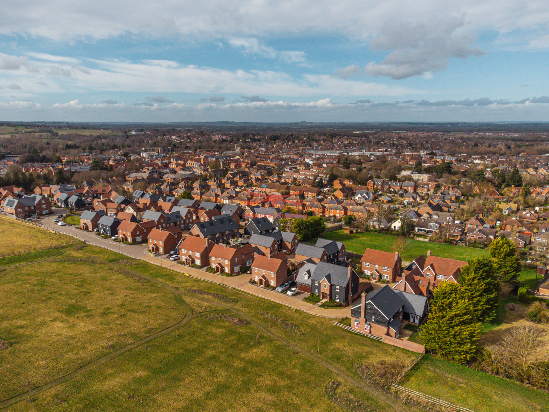 "Aerial shots of Wantage, Oxfordshire. 2021" stock image