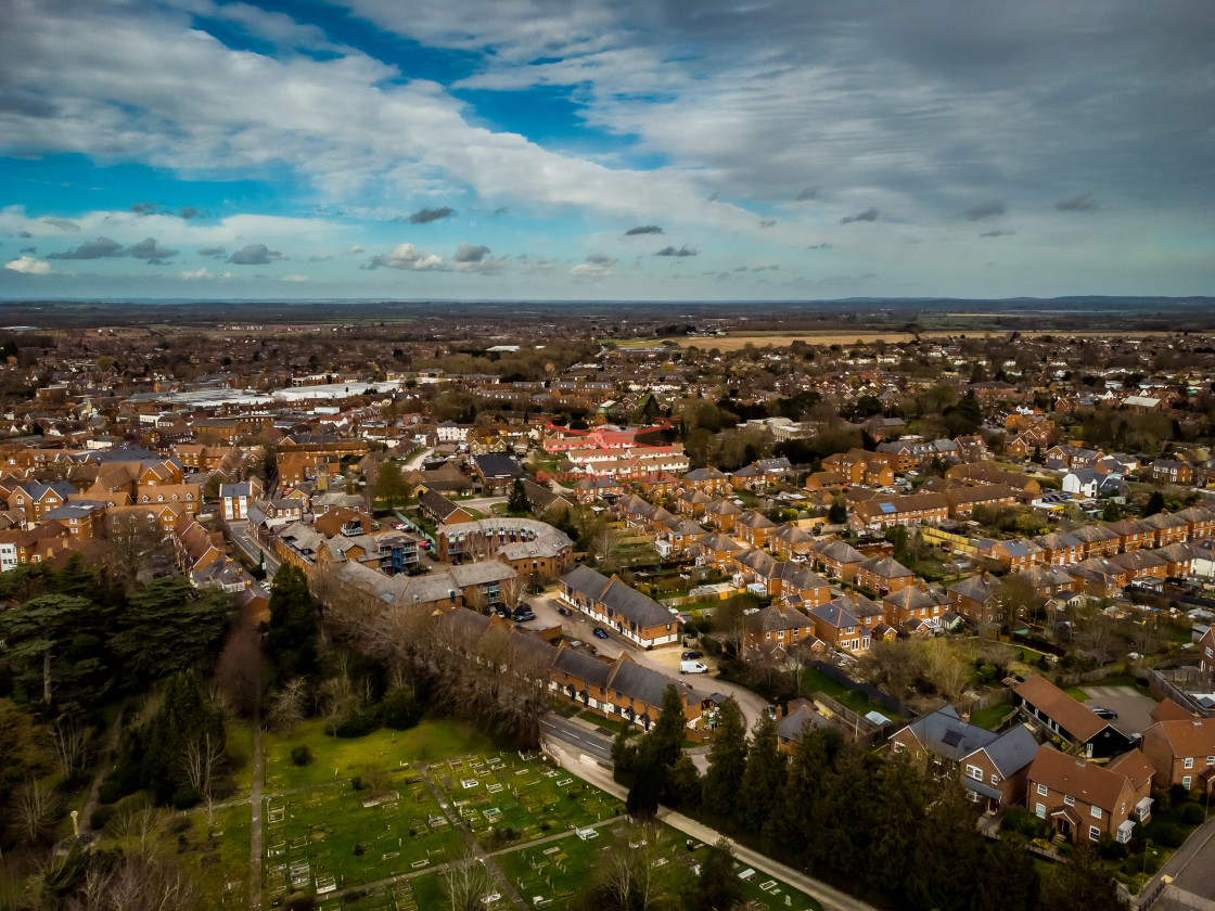 "Aerial shots of Wantage, Oxfordshire. 2021" stock image