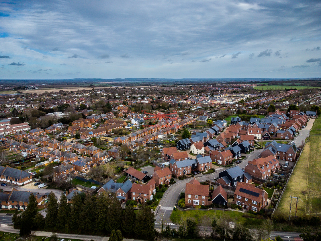 "Aerial shots of Wantage, Oxfordshire. 2021" stock image