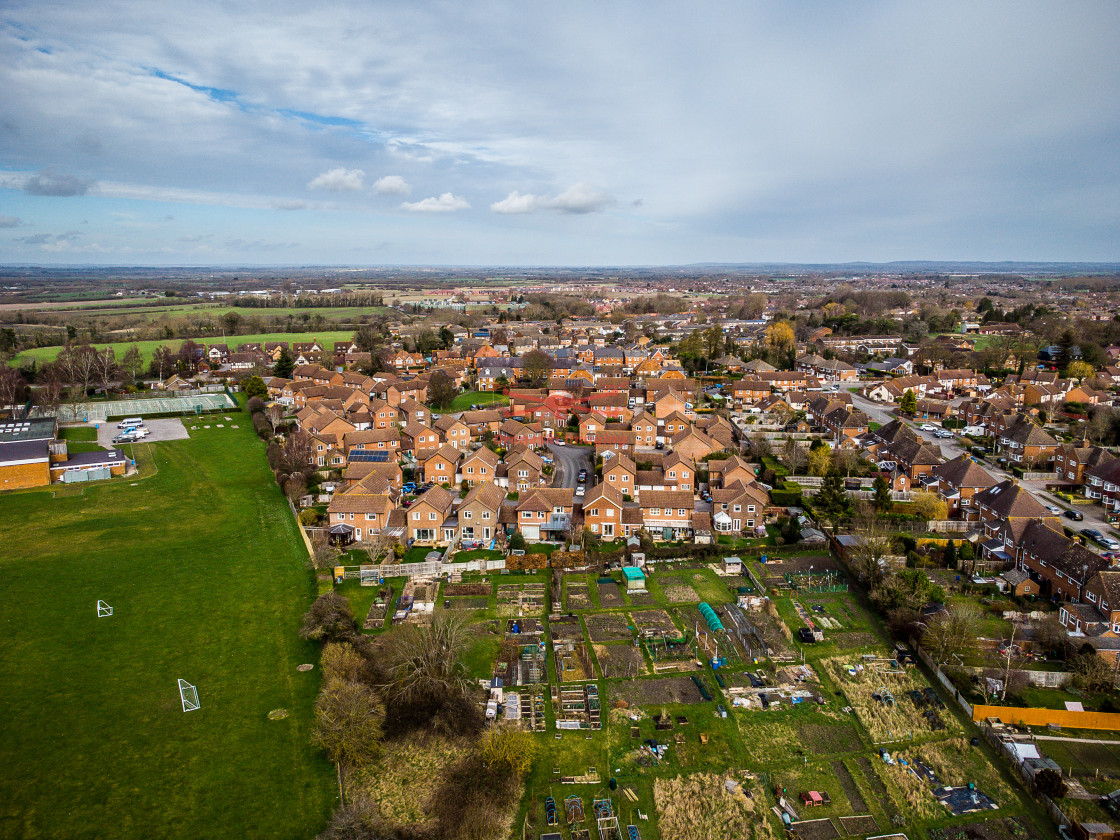 "Aerial shots of Wantage, Oxfordshire. 2021" stock image