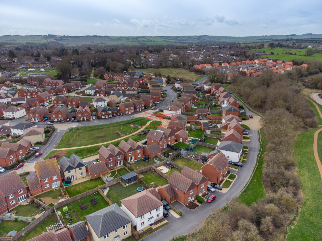 "Aerial shots of Wantage, Oxfordshire. 2021" stock image