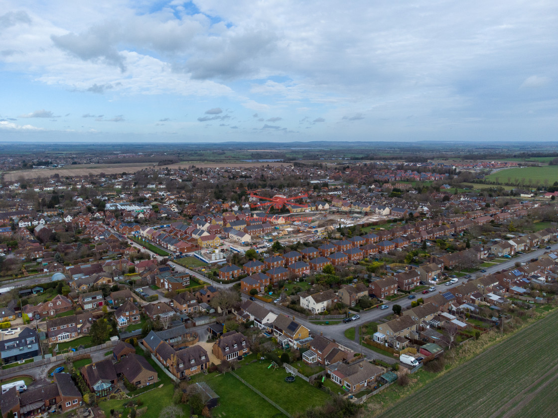 "Aerial shots of Wantage, Oxfordshire. 2021" stock image